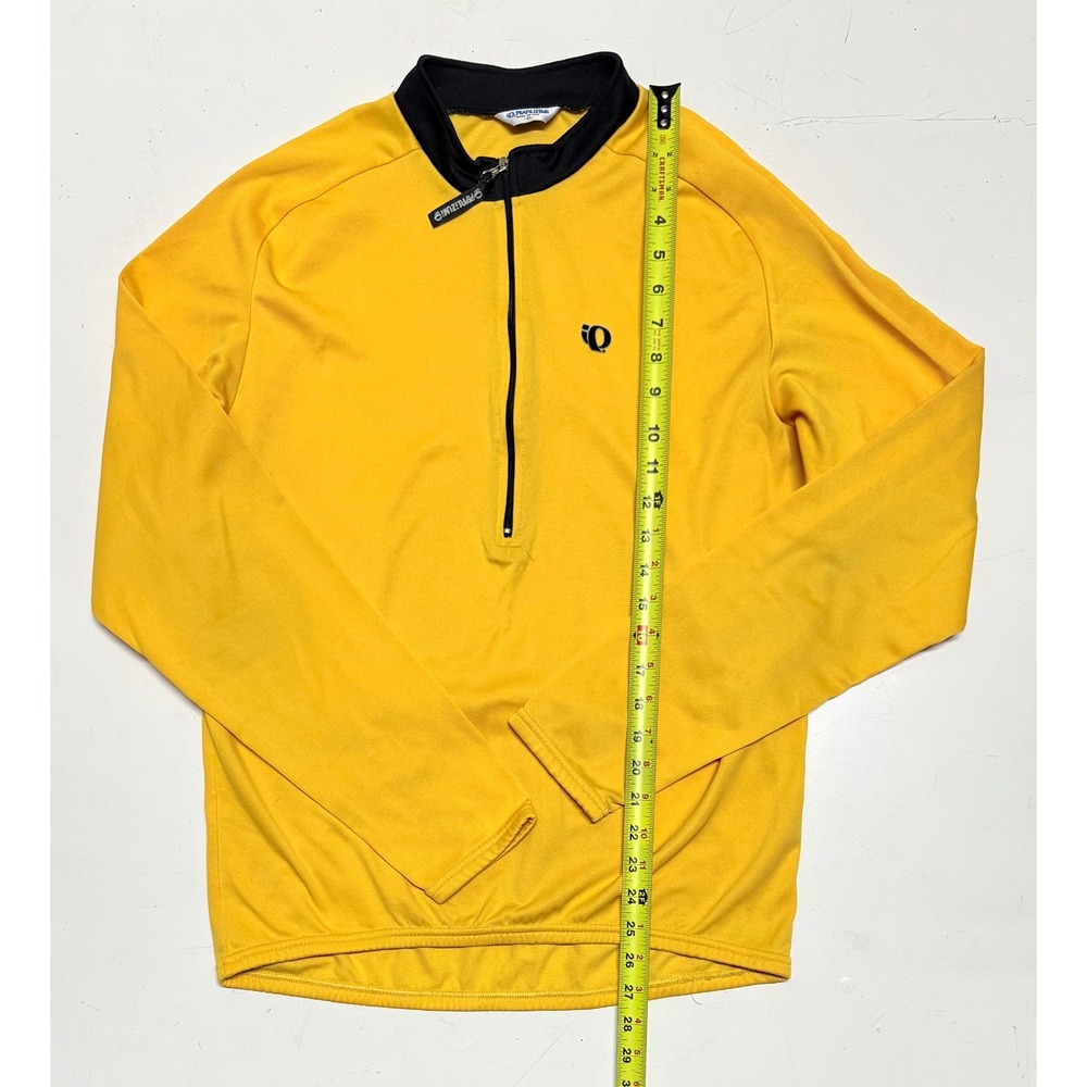 Pearl Izumi Men's Yellow Long Sleeve Cycling Jersey 1/4 Zip Size XL made Italy